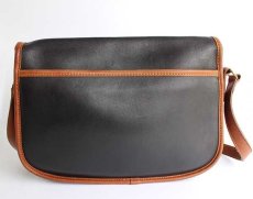 画像3: USA製 COACH オールド コーチ レザー ショルダーバッグ 黒×茶★6115 (3)