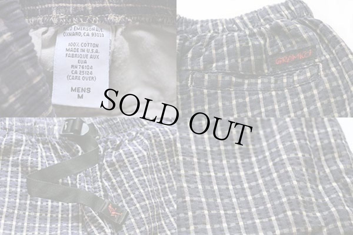 画像3: 90s USA製 GRAMICCIグラミチ チェック コットン シアサッカー クライミングショーツ M★A ショートパンツ (3)