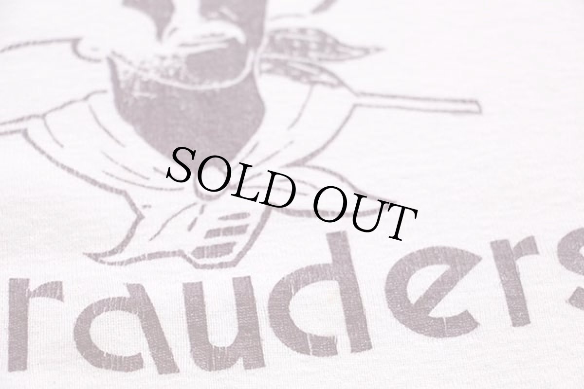 画像5: 70s USA製 Championチャンピオン St.joe's Marauders 七分袖 コットンTシャツ 生成り×バーガンディ L (5)