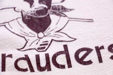 画像5: 70s USA製 Championチャンピオン St.joe's Marauders 七分袖 コットンTシャツ 生成り×バーガンディ L (5)