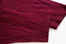 画像6: 80s USA製 Championチャンピオン BOSTON COLLEGE ツートン 七分袖 コットンTシャツ 生成り×バーガンディ M (6)