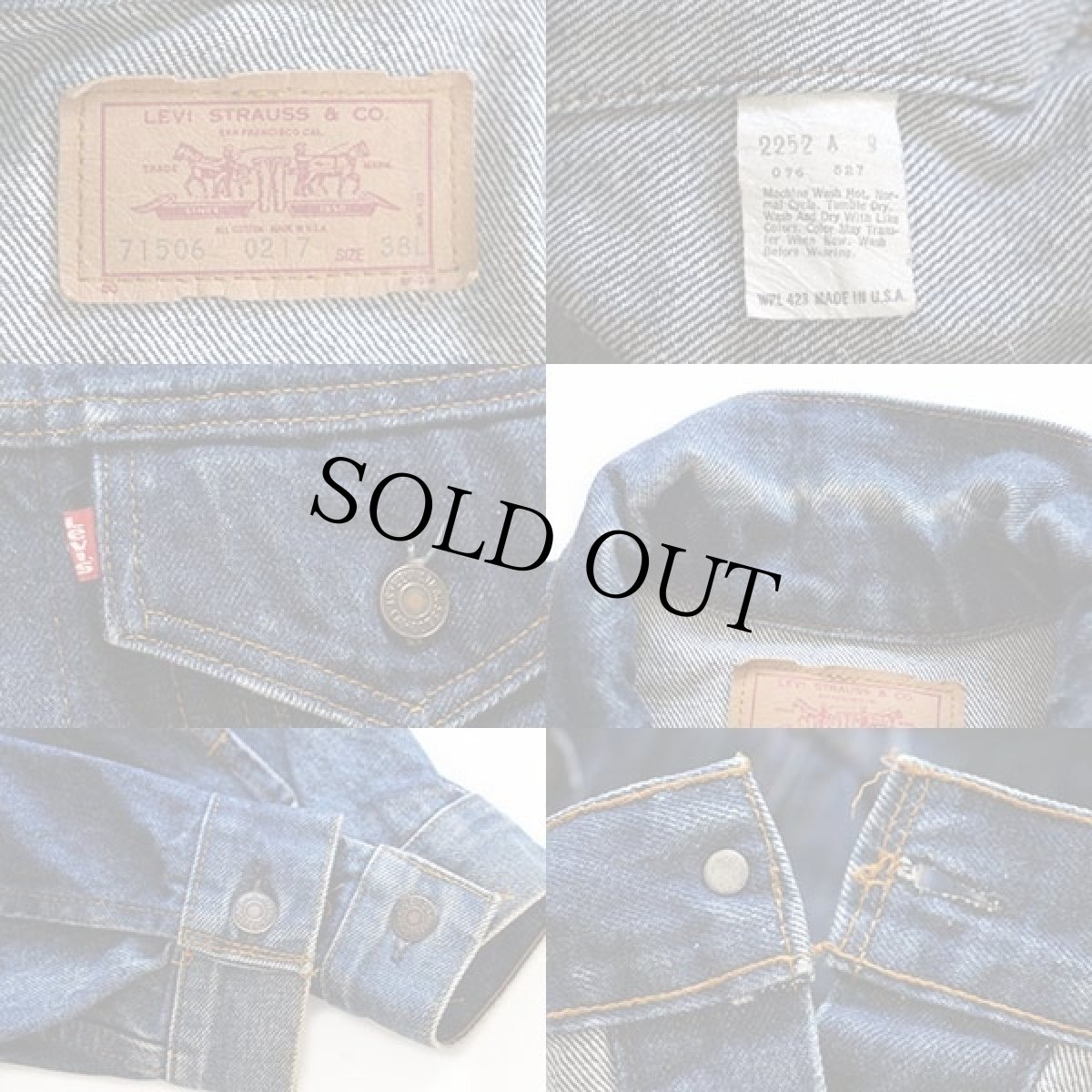 画像4: 80s USA製 Levi'sリーバイス 71506 デニムジャケット 4ポケット 38L (4)