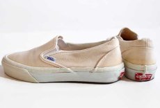 画像3: 80s USA製 VANSバンズ スリッポン 生成り 6.5★スニーカー (3)