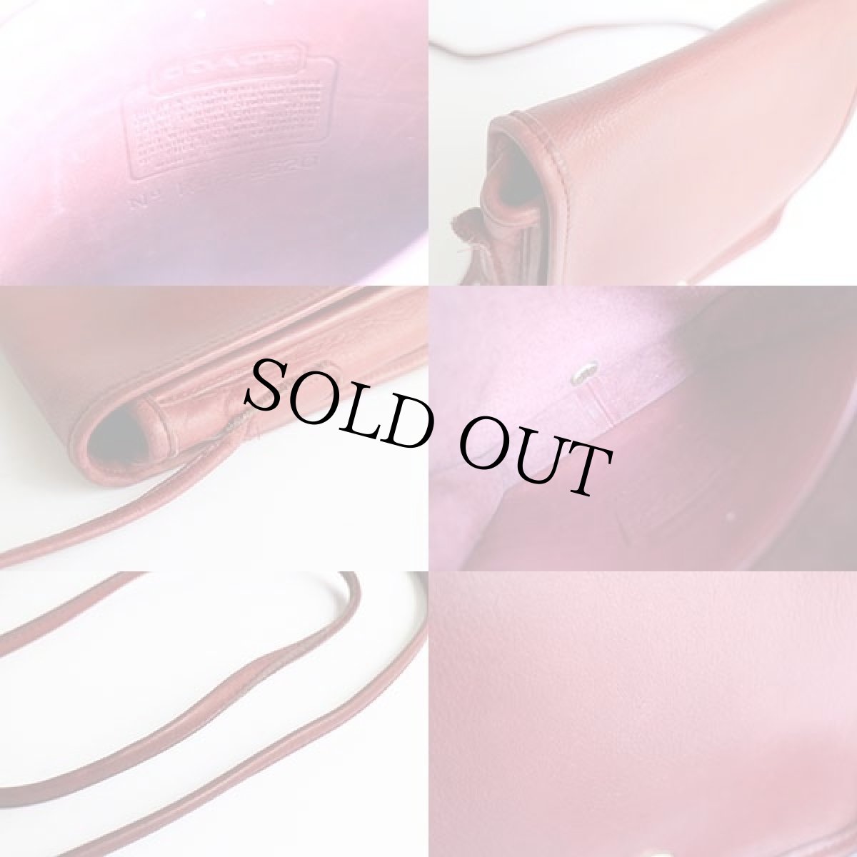 画像6: USA製 COACH オールド コーチ レザー ショルダーバッグ 赤★9620 (6)