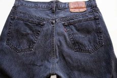 画像5: 90s USA製 Levi'sリーバイス 501 先染め ブラック デニムパンツ w33 (5)