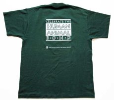 画像3: 90s USA製 HUMANE WALK FOR ANIMALS 1995 両面プリント Tシャツ 深緑 L (3)