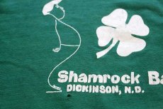 画像5: 70s USA製 Championチャンピオン Shamrock Bar 四つ葉クローバー コットン フットボールTシャツ 緑 M (5)