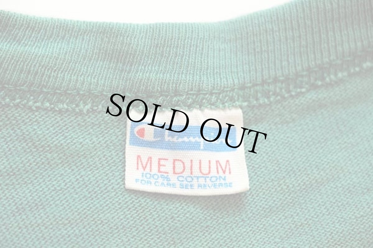 画像5: 70s USA製 Championチャンピオン Shamrock Bar 四つ葉クローバー コットン フットボールTシャツ 緑 M (5)