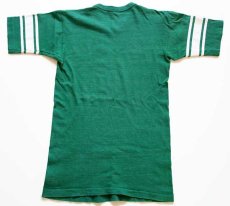 画像3: 70s USA製 Championチャンピオン Shamrock Bar 四つ葉クローバー コットン フットボールTシャツ 緑 M (3)