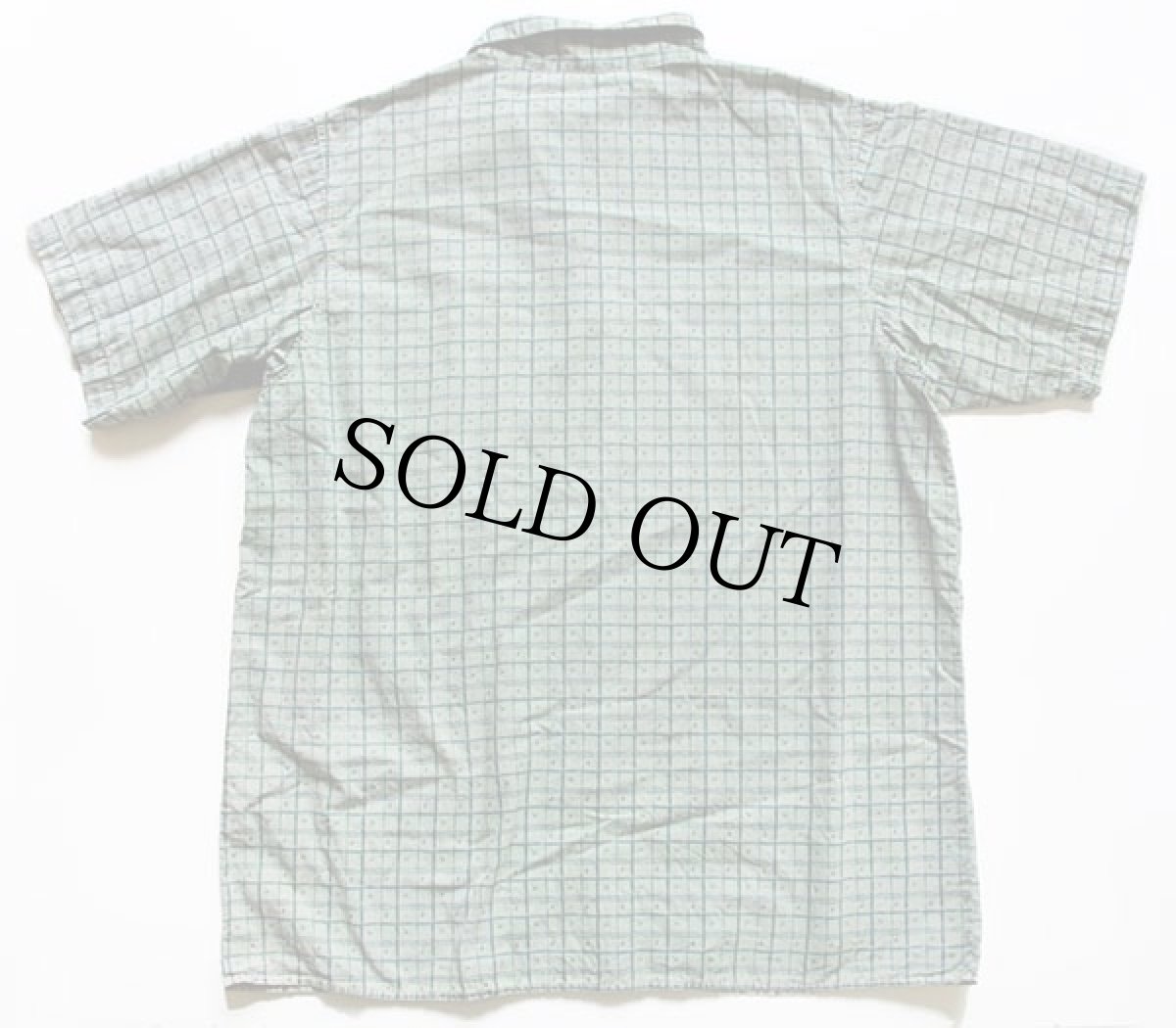 画像2: 90s USA製 GRAMICCIグラミチ スター 総柄 格子柄 半袖 コットンシャツ L (2)