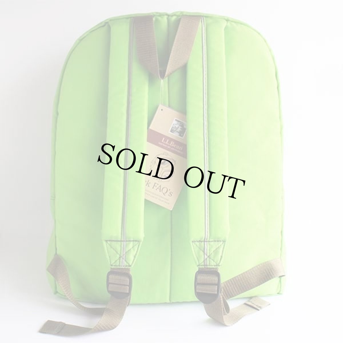 画像2: 未使用★L.L.Bean ブックパック ナイロン デイパック 蛍光 黄緑★リュックサック (2)