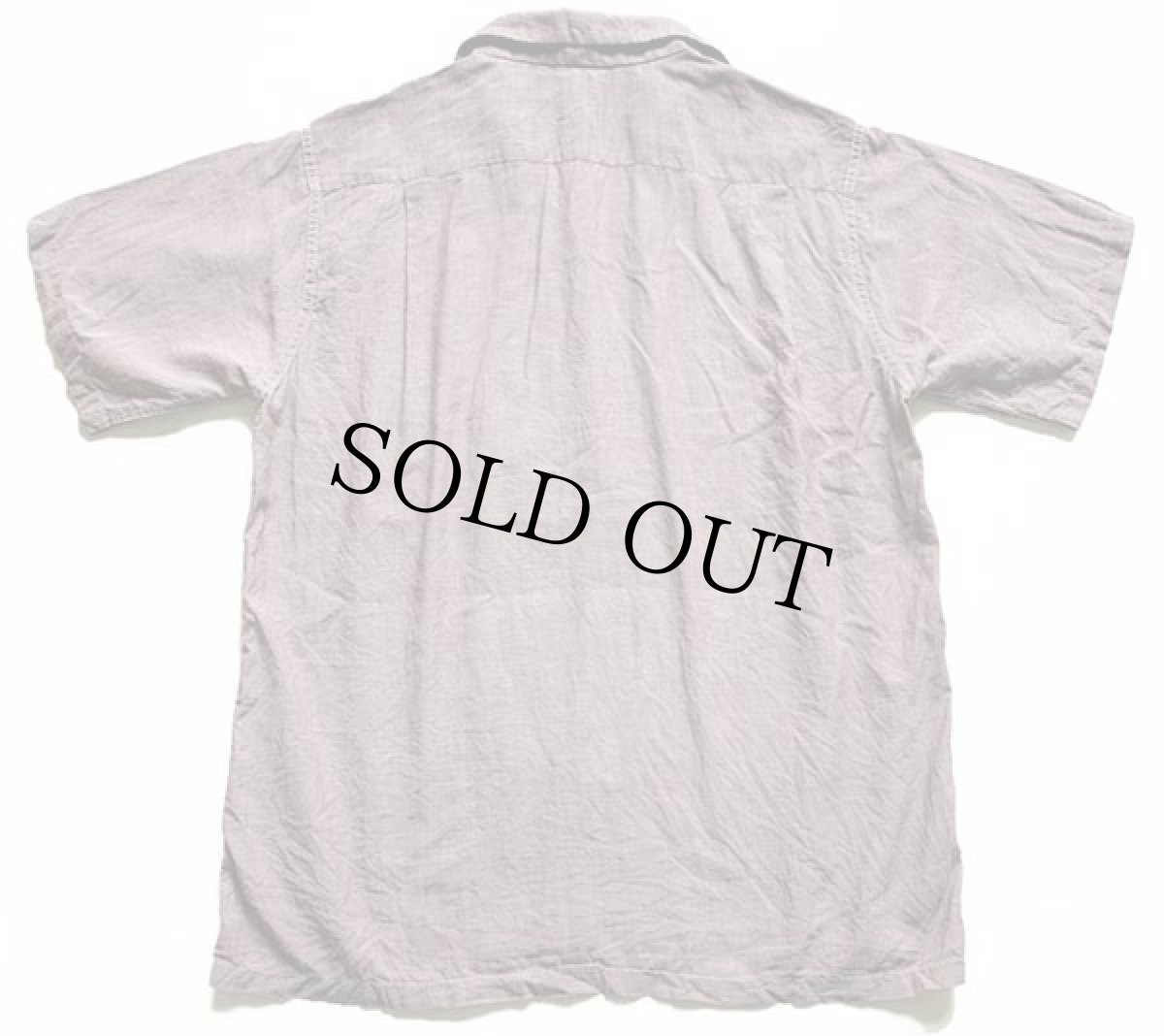 画像2: 60s USA製 ARROW ステッチ装飾 ツートン 切り替え 半袖 コットンシャツ M (2)