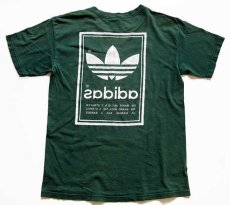 画像3: 80s USA製 adidasアディダス トレフォイル ビッグロゴ 両面プリント コットンTシャツ 緑 M (3)