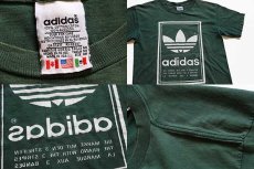 画像4: 80s USA製 adidasアディダス トレフォイル ビッグロゴ 両面プリント コットンTシャツ 緑 M (4)