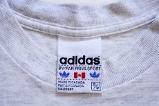 画像3: 80s カナダ製 adidasアディダス トレフォイル ロゴ コットンTシャツ 杢ライトグレー S (3)