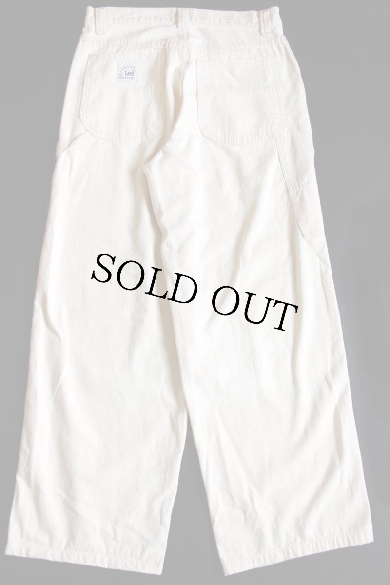 画像3: 90s USA製 Leeリー RIVETED カラーデニム ペインターパンツ 生成り w32 L32 (3)