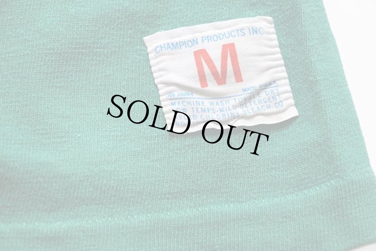 画像5: 70s USA製 Championチャンピオン MICHIGAN STATE 12 ナンバリング コットン フットボールTシャツ 緑 M (5)