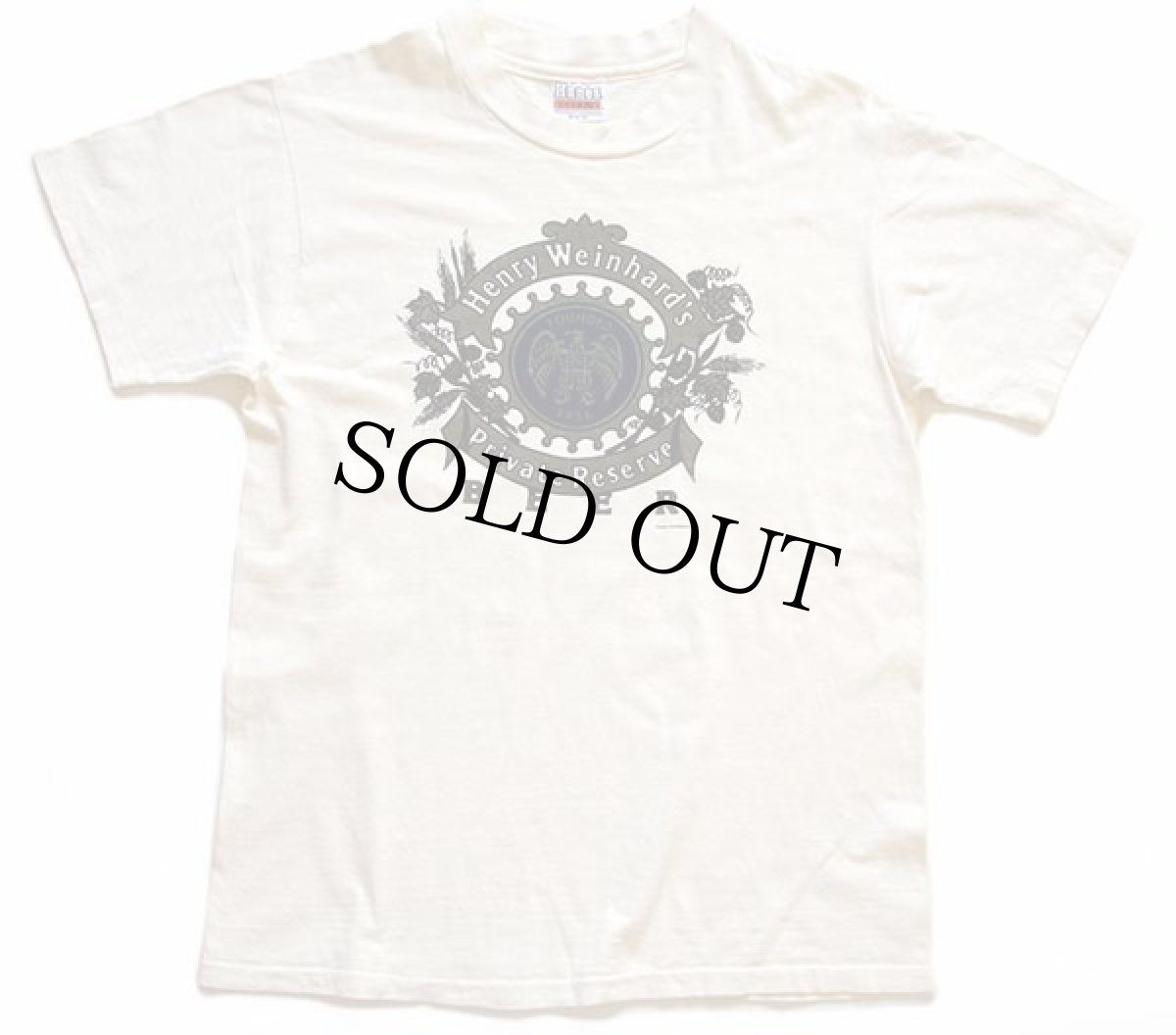 画像2: 80s USA製 Hanes Henry Weinhard's Private Reserve BEER コットンTシャツ アイボリー M (2)