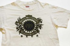 画像1: 80s USA製 Hanes Henry Weinhard's Private Reserve BEER コットンTシャツ アイボリー M (1)