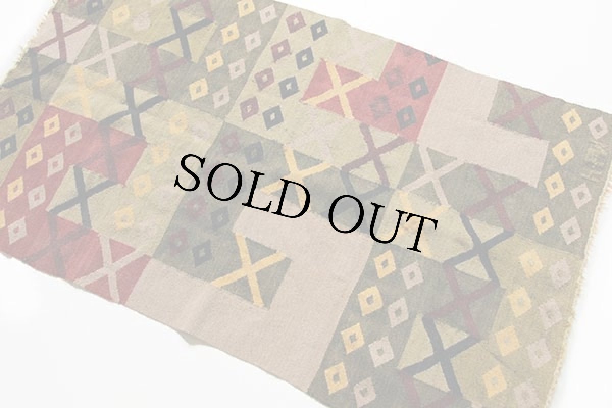 画像3: ビンテージ フォークロア柄 ラグ マット (3)