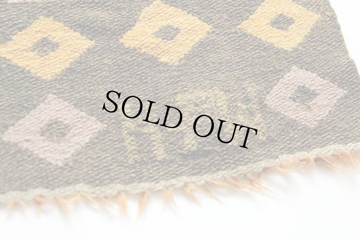 画像4: ビンテージ フォークロア柄 ラグ マット (4)