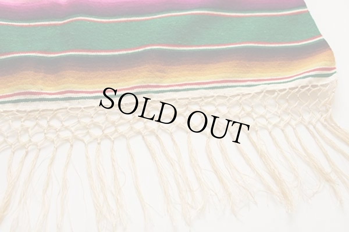 画像5: ビンテージ メキシカン ラグ サラペ (5)