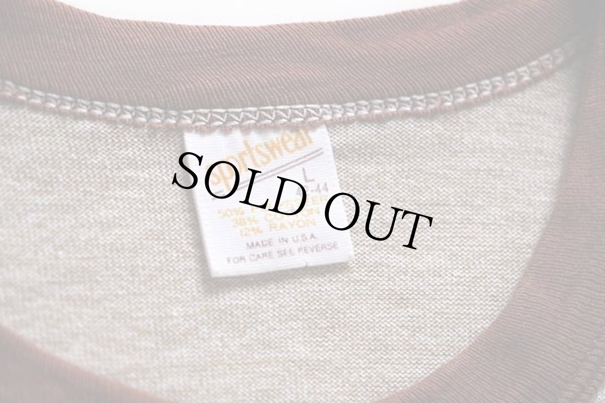 画像3: 70s USA製 GO CLIMB MOUNT RAINIER リンガーTシャツ 杢ブラウン L (3)