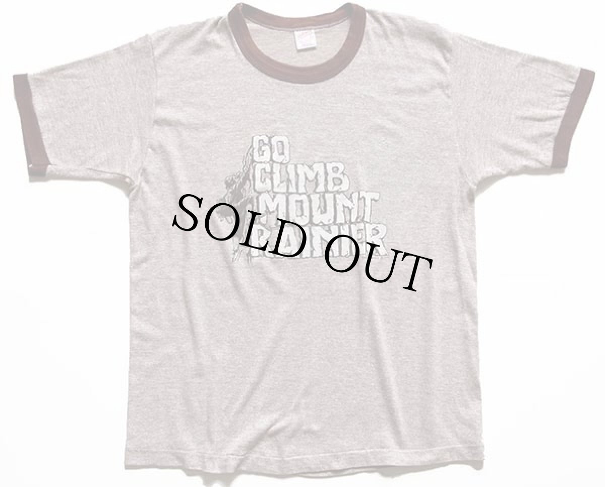 画像2: 70s USA製 GO CLIMB MOUNT RAINIER リンガーTシャツ 杢ブラウン L (2)