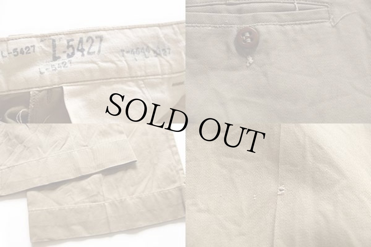 画像7: 50s 米軍 U.S.ARMY コットン チノパン カーキ w31 (7)