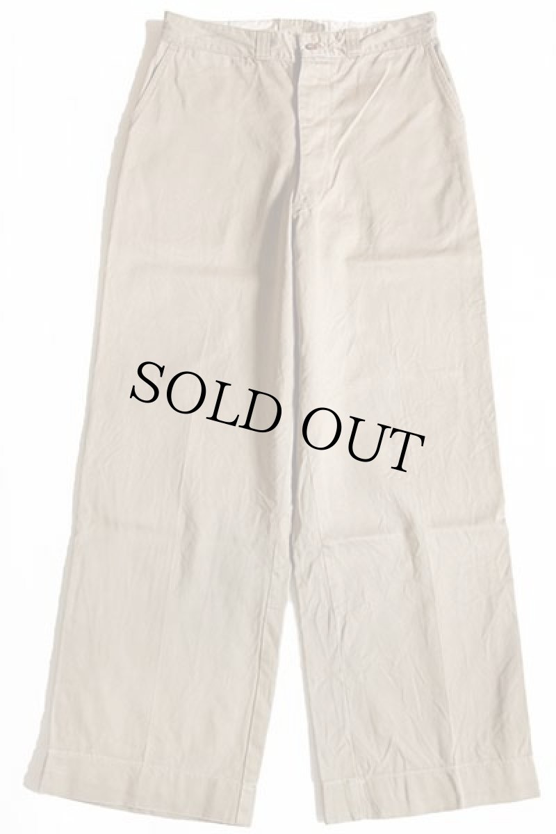 画像2: 50s 米軍 U.S.ARMY コットン チノパン カーキ w31 (2)