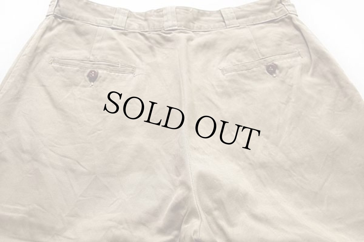 画像5: 50s 米軍 U.S.ARMY コットン チノパン カーキ w31 (5)