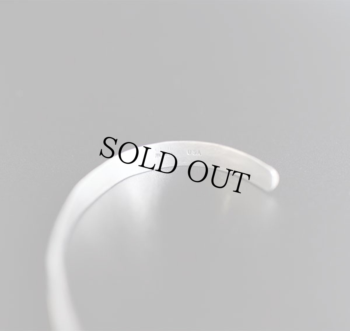 画像4: インディアンジュエリー スタンプワーク USA シルバー バングル (4)