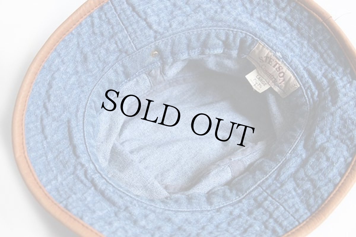 画像6: 80s USA製 STETSONステットソン デニムハット L (6)