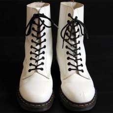 画像3: 英国製 DR.MARTENSドクターマーチン 10ホールブーツ 白 UK8 (3)