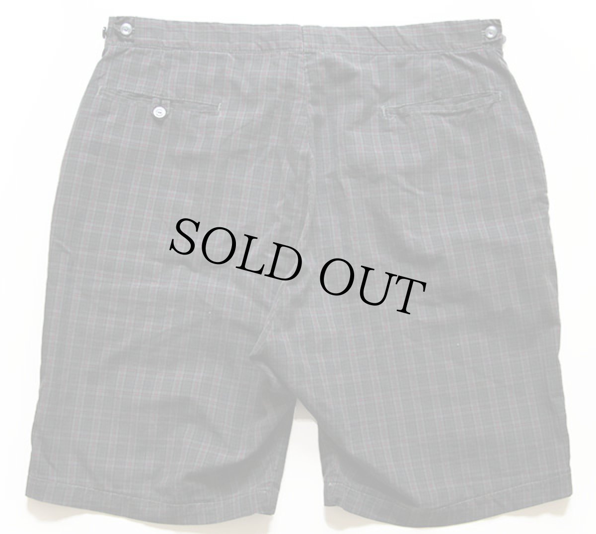 画像2: 60s UNKNOWN チェック コットン ショートパンツ w34★ショーツ (2)