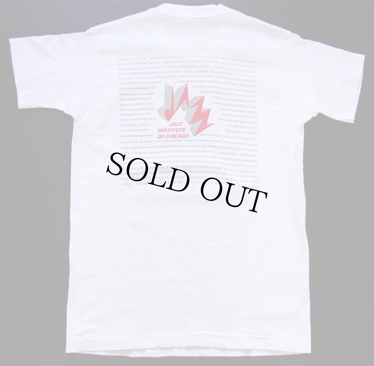 画像3: 90s USA製 CHICAGO JAZZ FESTIVAL 1996  両面プリント アート コットンTシャツ 白 M (3)