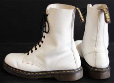 画像2: 英国製 DR.MARTENSドクターマーチン 10ホールブーツ 白 UK8 (2)