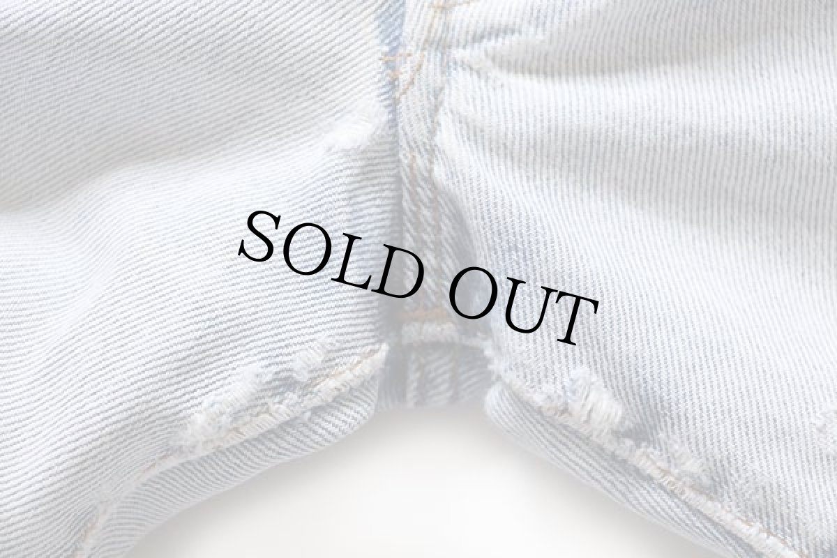 画像9: 80s USA製 Levi'sリーバイス 501 赤耳 ダメージ デニムパンツ w31 (9)