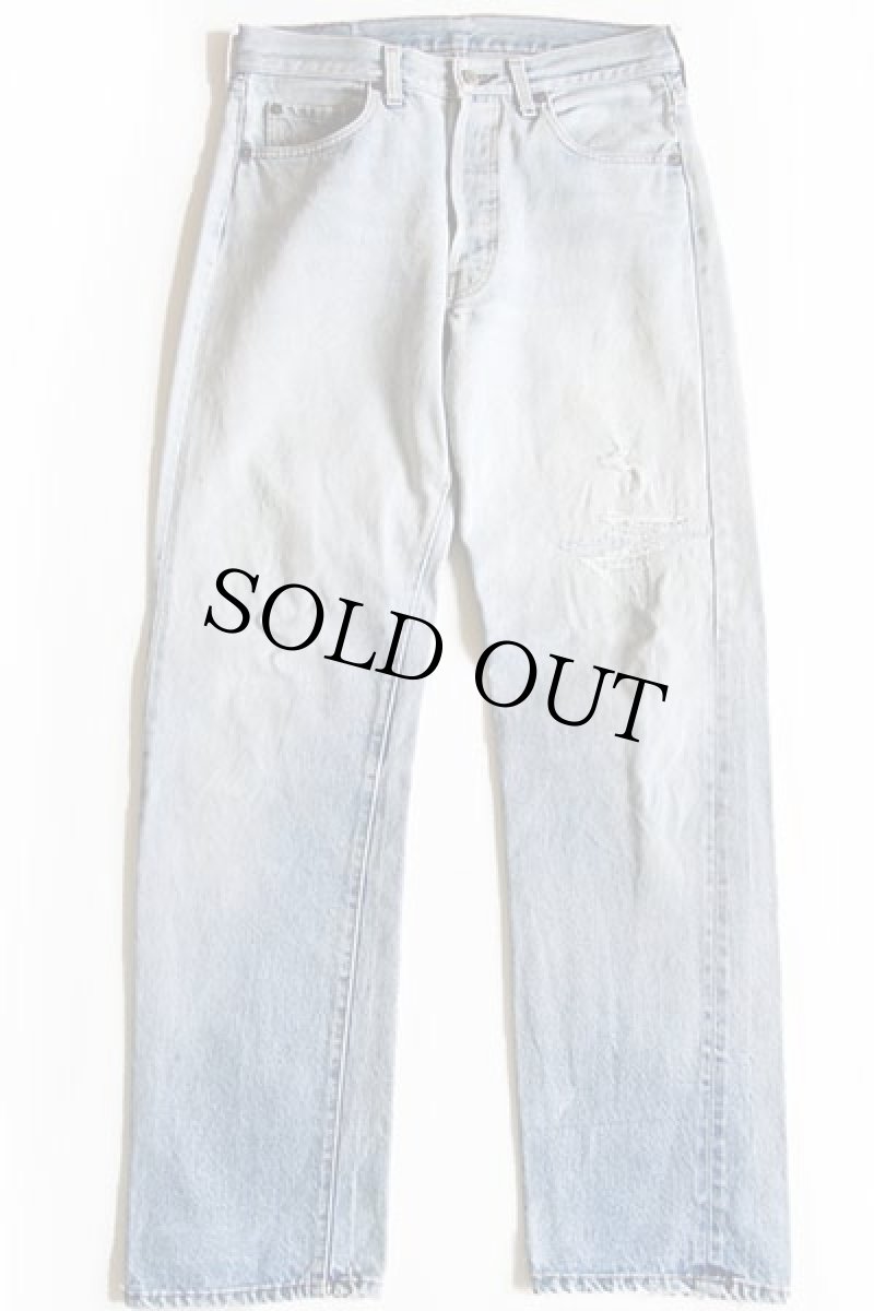 画像2: 80s USA製 Levi'sリーバイス 501 赤耳 ダメージ デニムパンツ w31 (2)