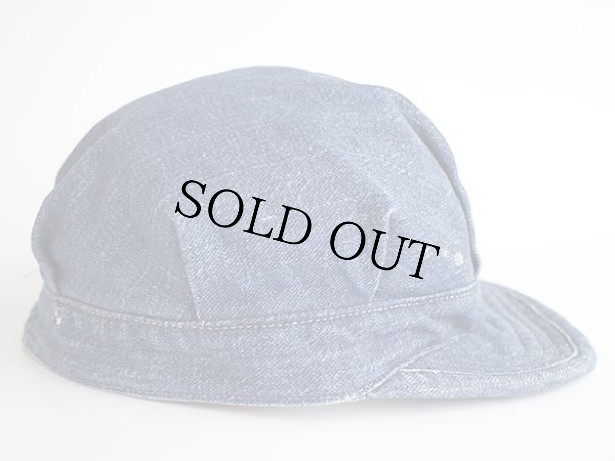 画像2: ビンテージ FACTORY APRON&TOWEL SUPPLY リメイク インディゴ デニム ワークキャップ (2)