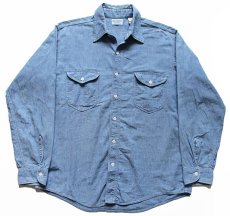 画像1: 70s USA製 OSHKOSH B'GOSH コットン シャンブレーシャツ (1)