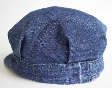 画像4: ビンテージ FACTORY APRON&TOWEL SUPPLY リメイク インディゴ デニム ワークキャップ (4)