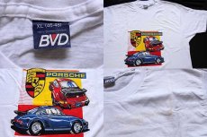 画像3: デッドストック★80s USA製 BVD PORSCHE ポルシェ 911 コットンTシャツ 白 XL★B (3)