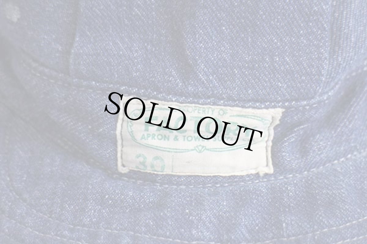 画像6: ビンテージ FACTORY APRON&TOWEL SUPPLY リメイク インディゴ デニム ワークキャップ (6)