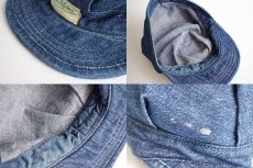 画像7: ビンテージ FACTORY APRON&TOWEL SUPPLY リメイク インディゴ デニム ワークキャップ (7)