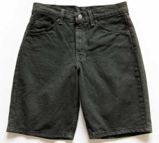 画像1: 90s USA製 Levi'sリーバイス 550 カラーデニム ショートパンツ 後染め 深緑 w29★72 ショーツ (1)