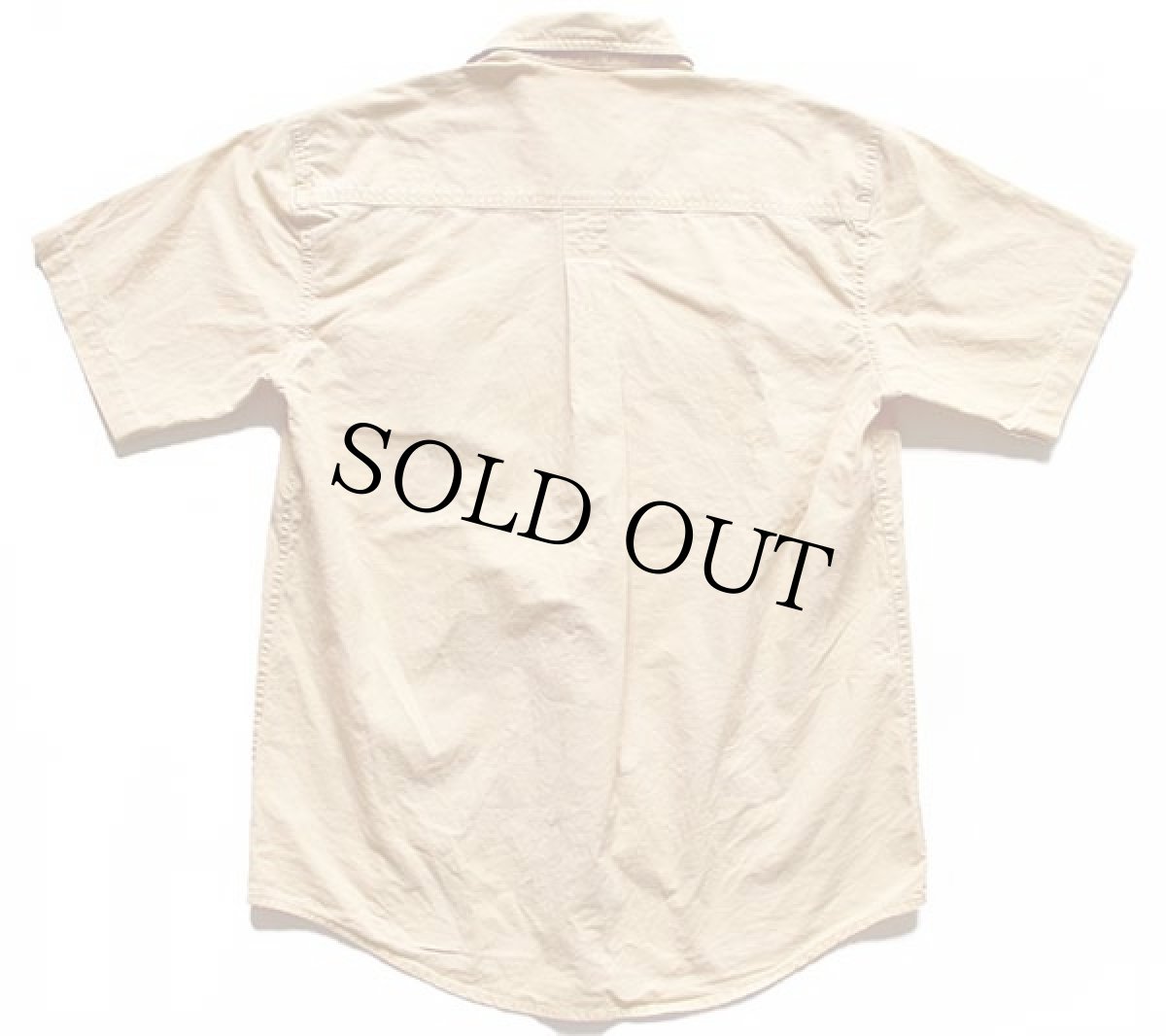 画像2: 90s L.L.Bean 無地 半袖 コットンシャツ 黄 (2)