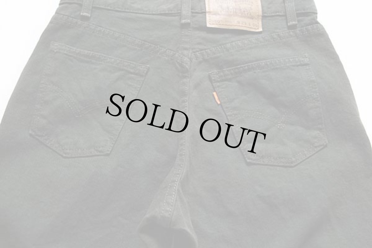 画像3: 90s USA製 Levi'sリーバイス 550 カラーデニム ショートパンツ 後染め 深緑 w29★72 ショーツ (3)