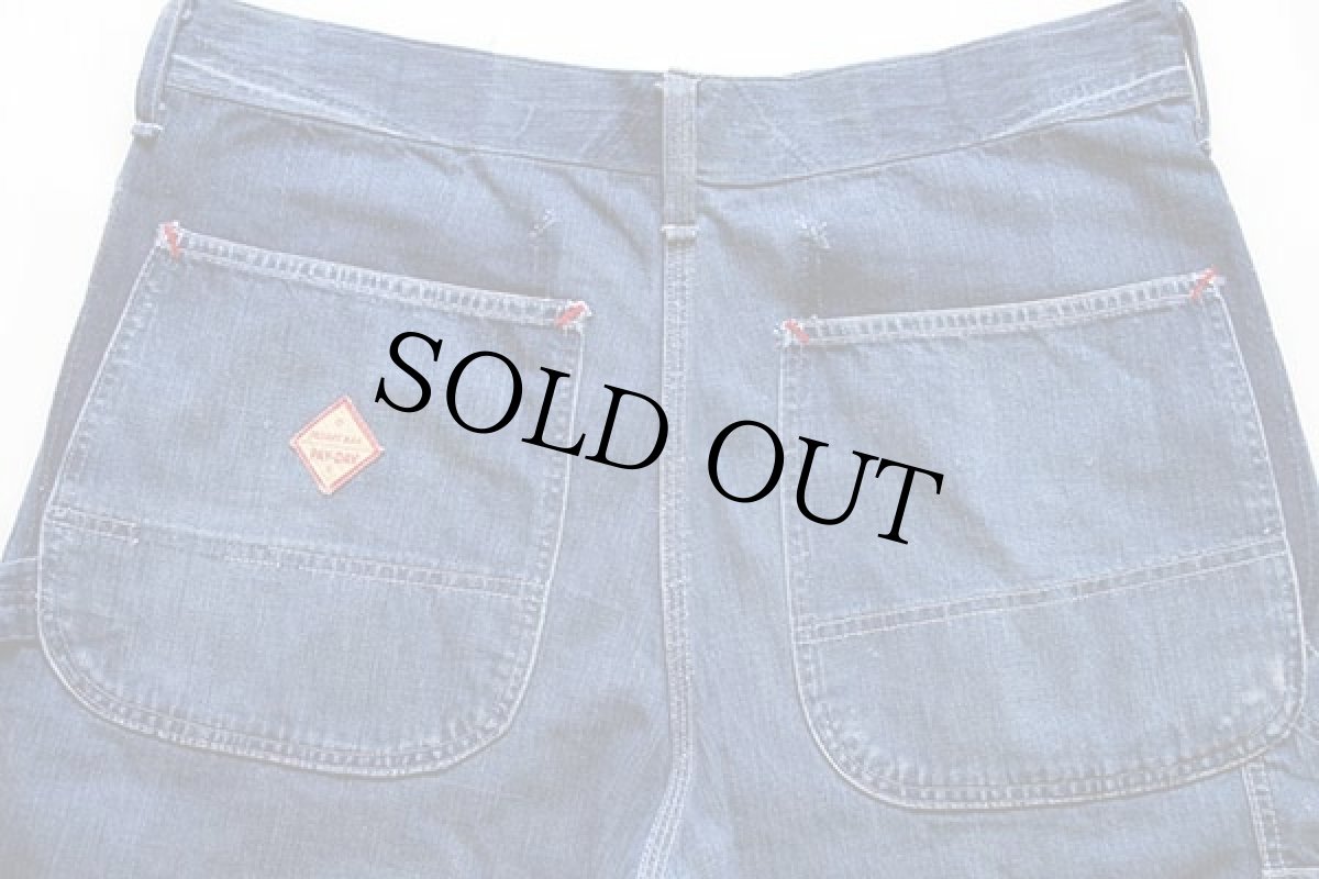 画像5: 50s PENNEY'S PAYDAY リメイク パッチワーク リペア インディゴ デニム ペインターパンツ w36 (5)