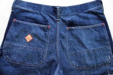画像5: 50s PENNEY'S PAYDAY リメイク パッチワーク リペア インディゴ デニム ペインターパンツ w36 (5)